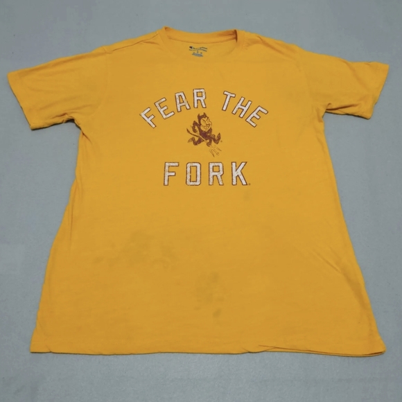 Champion Other - Champion T-Shirt Short Sleeve ASU Arizona State University Fear The Fork Large